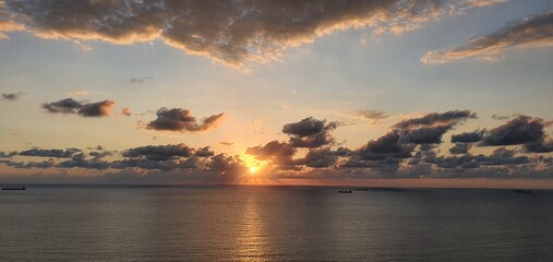 sunset over the sea
