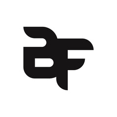 BF Letter Logo Design With Simple style
