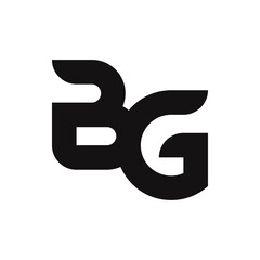 Fototapeta premium BG Letter Logo Design With Simple style