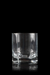 Glass for alcoholic drinks on black