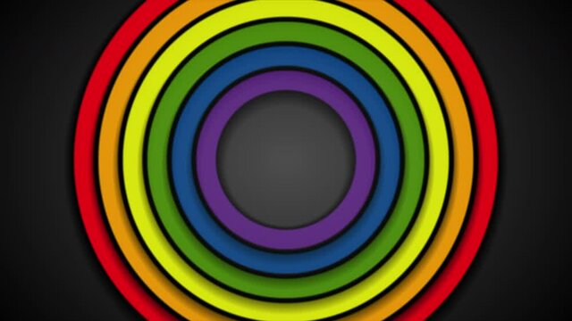 LGBTQ Pride Month abstract colorful circles motion background