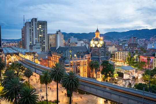 Medell&iacute;n, Antioquia / Colombia. February 25, 2019. The Medell&iacute;n metro is a massive rapid transit system that serves the city
