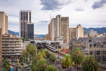 Medellín, Antioquia / Colombia. February 25, 2019. The Medellín metro is a massive rapid transit system that serves the city
