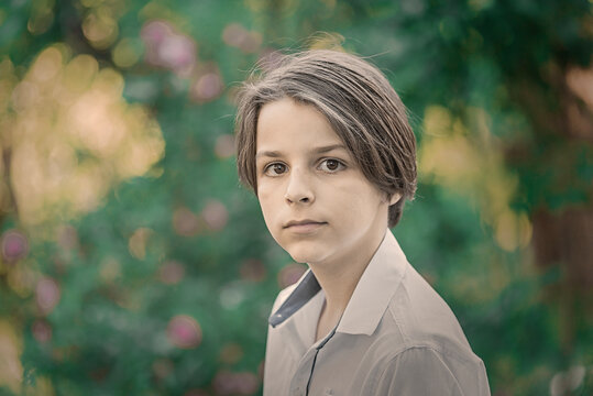 portrait of a 12 year old boy