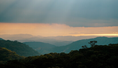sunset in the mountains 