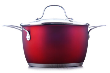 Steel pot isolated on white background