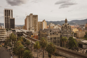 Fototapeta premium Medellín, Antioquia / Colombia. February 25, 2019. The Medellín metro is a massive rapid transit system that serves the city