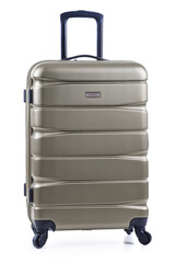 Travel suitcase isolated on white background