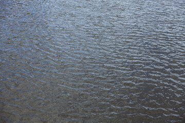 Small waves on the water. Ripple. Dark water. For the presentation of experiences.