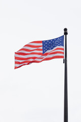 Moscow, Russia 05.06.2020 World trade center in Moscow. The Flag of USA