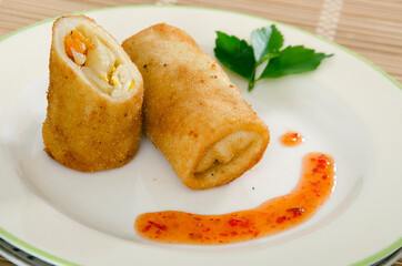 Pastry Risoles with potatoes and carrot