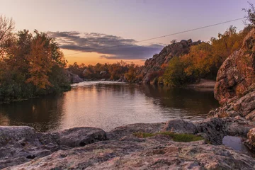 Foto op Plexiglas Sunset over the river South Boog © Сергей Хрдпк