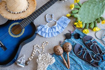 Vacation concept at the sandy beach