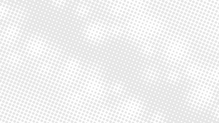 Obraz premium Monochrome halftone pale gray white pop art background in retro comic style, fun dotted backdrop design