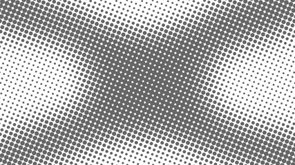 Monochrome halftone grey on white pop art background in retro comic style, fun dotted backdrop design