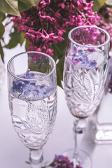 lilac in a glass