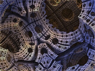 Abstract, computer, fractal design. Fractals are infinitely complex patterns that are self-similar at different scales. 3D-rendering.