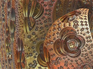 Abstract, computer, fractal design. Fractals are infinitely complex patterns that are self-similar at different scales. 3D-rendering.