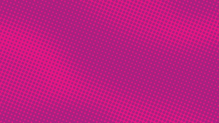 Bright magenta purple pop art background in retro comic style with halftone dots design