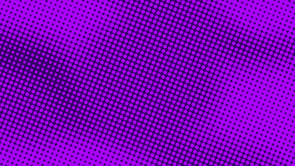 Bright purple pop art background in retro comic style with halftone polka dots design