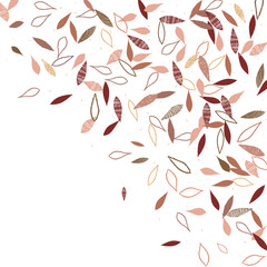 Leaves. Throw autumn leaves. Unusual abstract texture. Vector eps 10.
