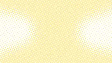 Bright yellow with white pop art background in retro comic style with halftone dots design