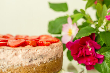 cake with strawberry