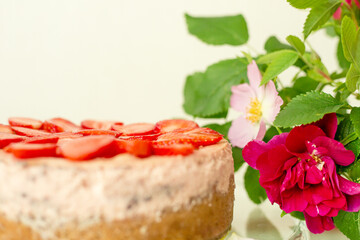 cake with flowers