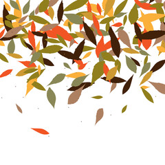 Leaves. Throw autumn leaves. Unusual abstract texture. Vector eps 10.
