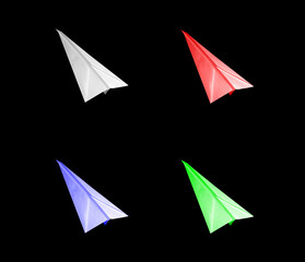 RGB background with colored paper planes