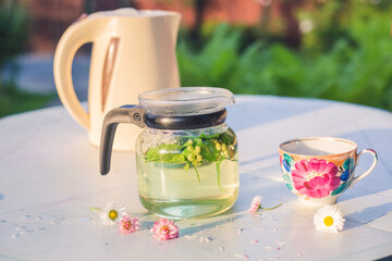 cup of tea and teapot