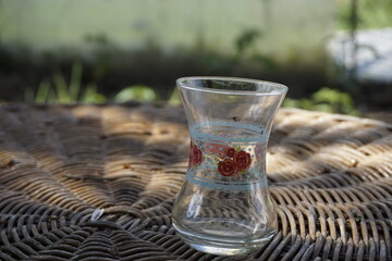 glass of tea on the table