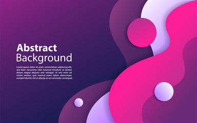 Wavy geometric background. Trendy gradient shapes composition.