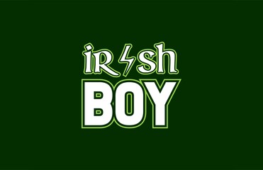 Boy Graphic Shirt Irish Boy Typography