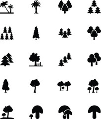 Forest Vector Solid Icons 4
