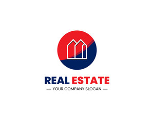 Modern real estate logo.Architecture Construction Building Logo Design Template.Real estate Icon element  