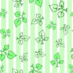 Seamless endless botanical texture pattern leaves for fabric textile or wallpaper