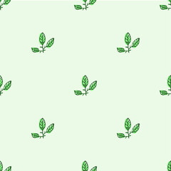 Seamless endless botanical texture pattern leaves for fabric textile or wallpaper