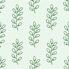 Seamless endless botanical texture pattern leaves for fabric textile or wallpaper