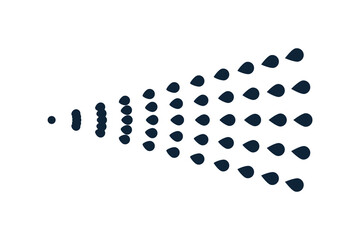 Spray icons set. Fluid, air spray symbol