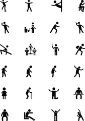 Naklejka premium Human Vector Icons