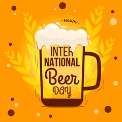 International beer day concept background