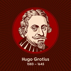 Hugo Grotius (1583-1645), was a Dutch humanist, diplomat, lawyer, theologian and jurist.