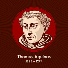 Thomas Aquinas (1225-1274) was an Italian Dominican friar, philosopher, Catholic priest, and Doctor of the Church. An immensely influential philosopher, theologian, and jurist in the tradition of scho