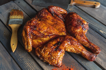 Smoked and grilled chicken