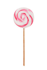 sucette rétro ronde et rose sur fond blanc