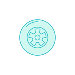 Car wheels icon design template