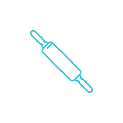 Rolling pin icon, illustration line art design