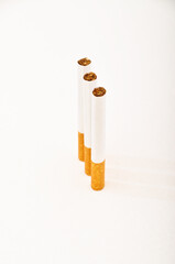 Unburned filter cigarette, isolated on white background