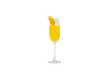 cocktails soft and long-drinks ind front of  isolated on white background. with clipping path.